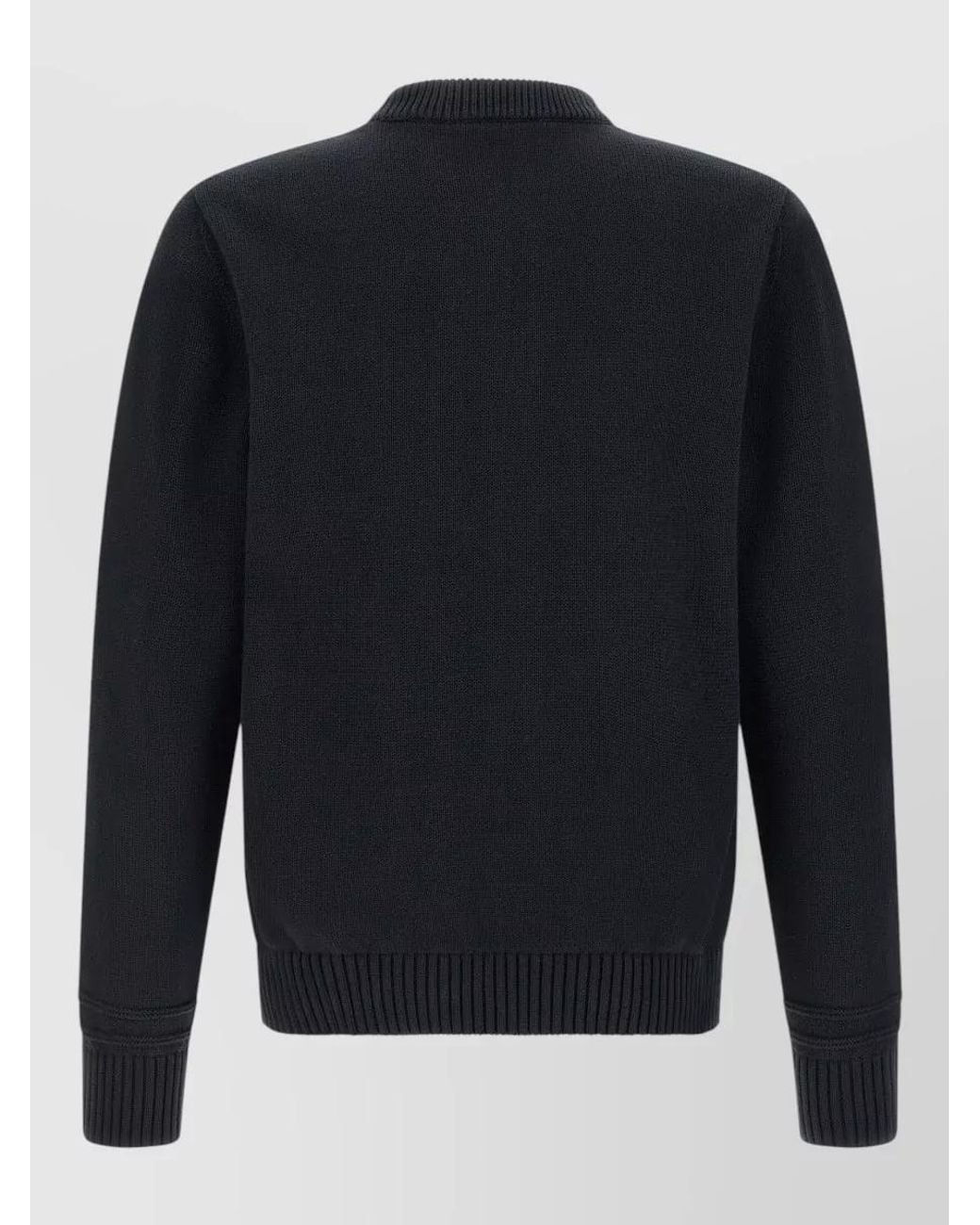 Gucci Blue Intarsia Crew-Neck Long-Sleeve Sweater for men