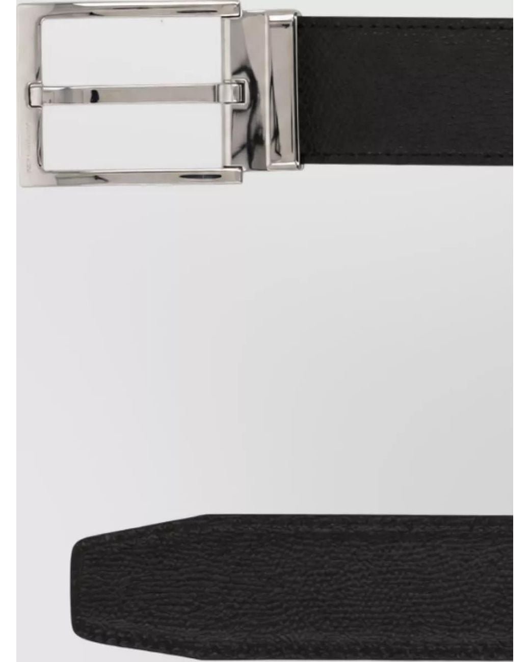 Ferragamo Gray Leather Belt for men