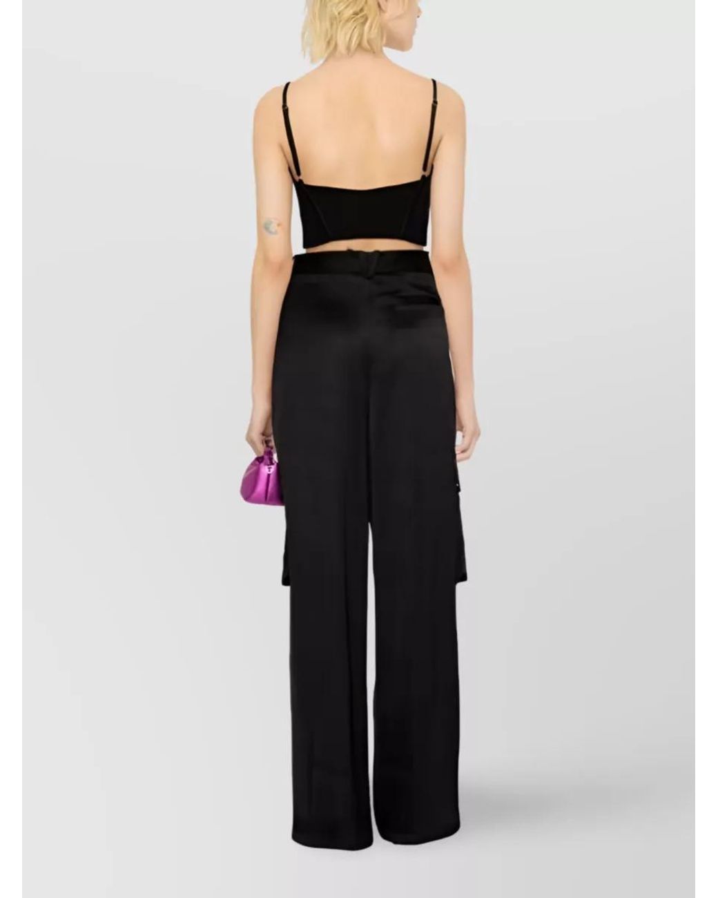 Versace Blue Wide-Leg Cargo Trousers