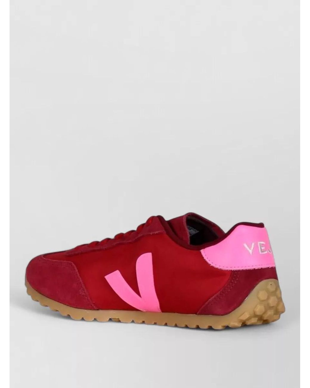 Veja Red Suede Lace-Up Sneakers