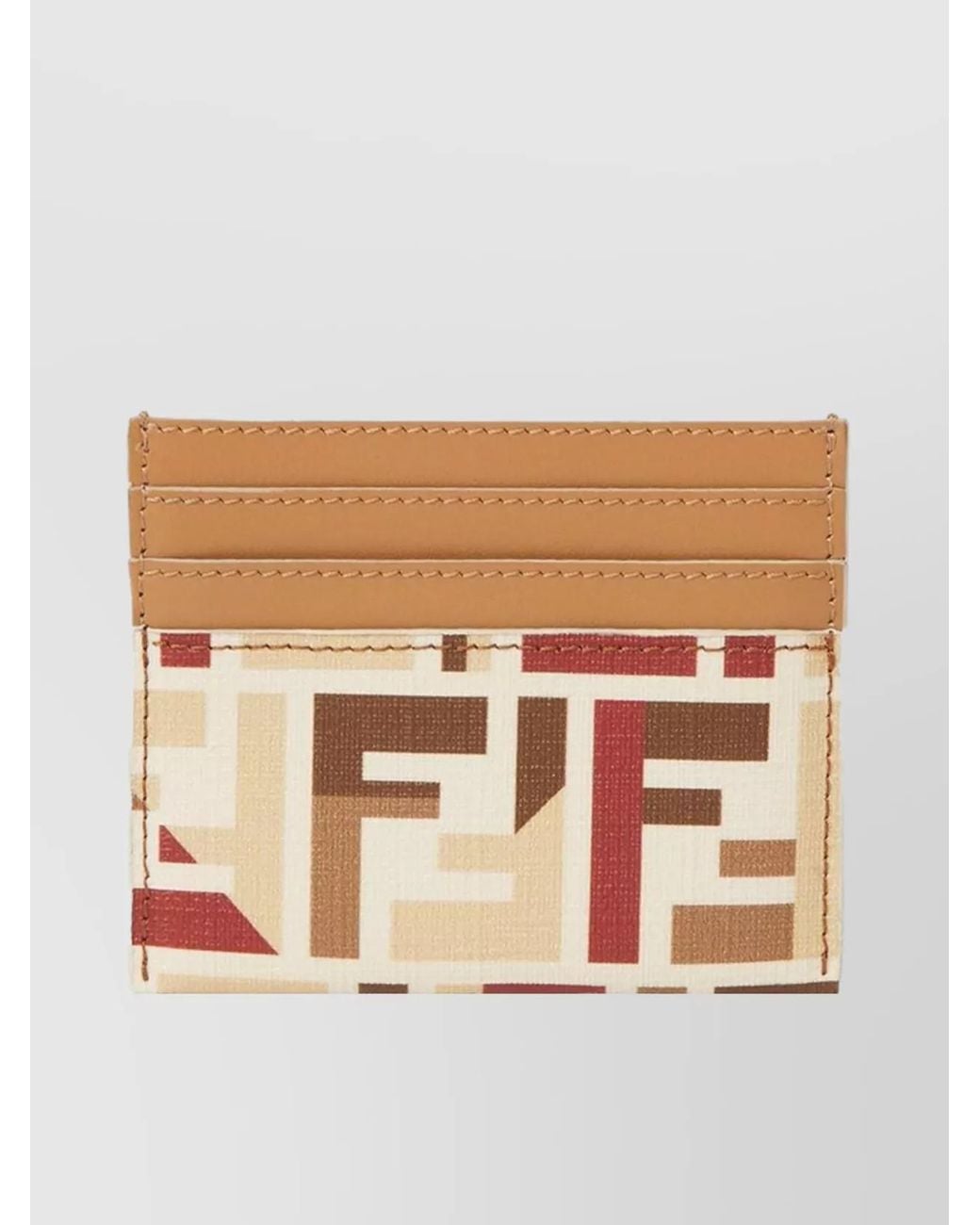 Fendi Brown Printed Cardholder
