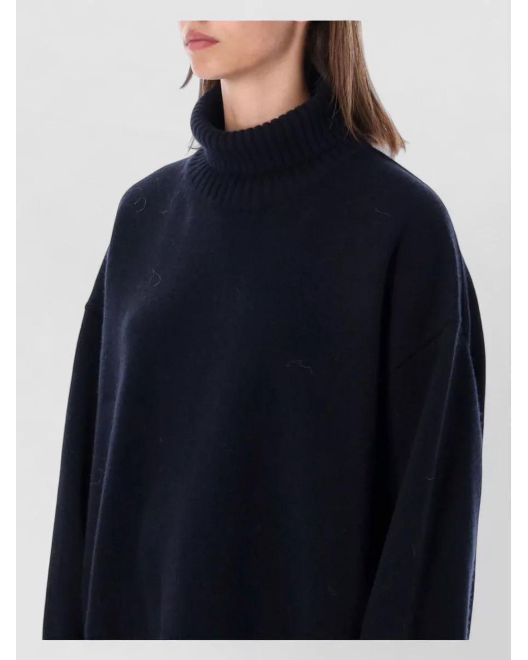 Soeur Blue Merino Wool Crewneck Sweatshirt