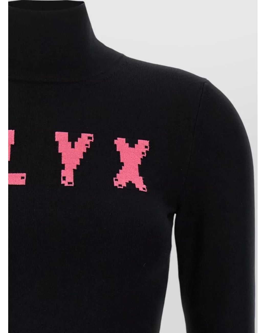 1017 ALYX 9SM Black High Neck Long Sleeve Knitted Top