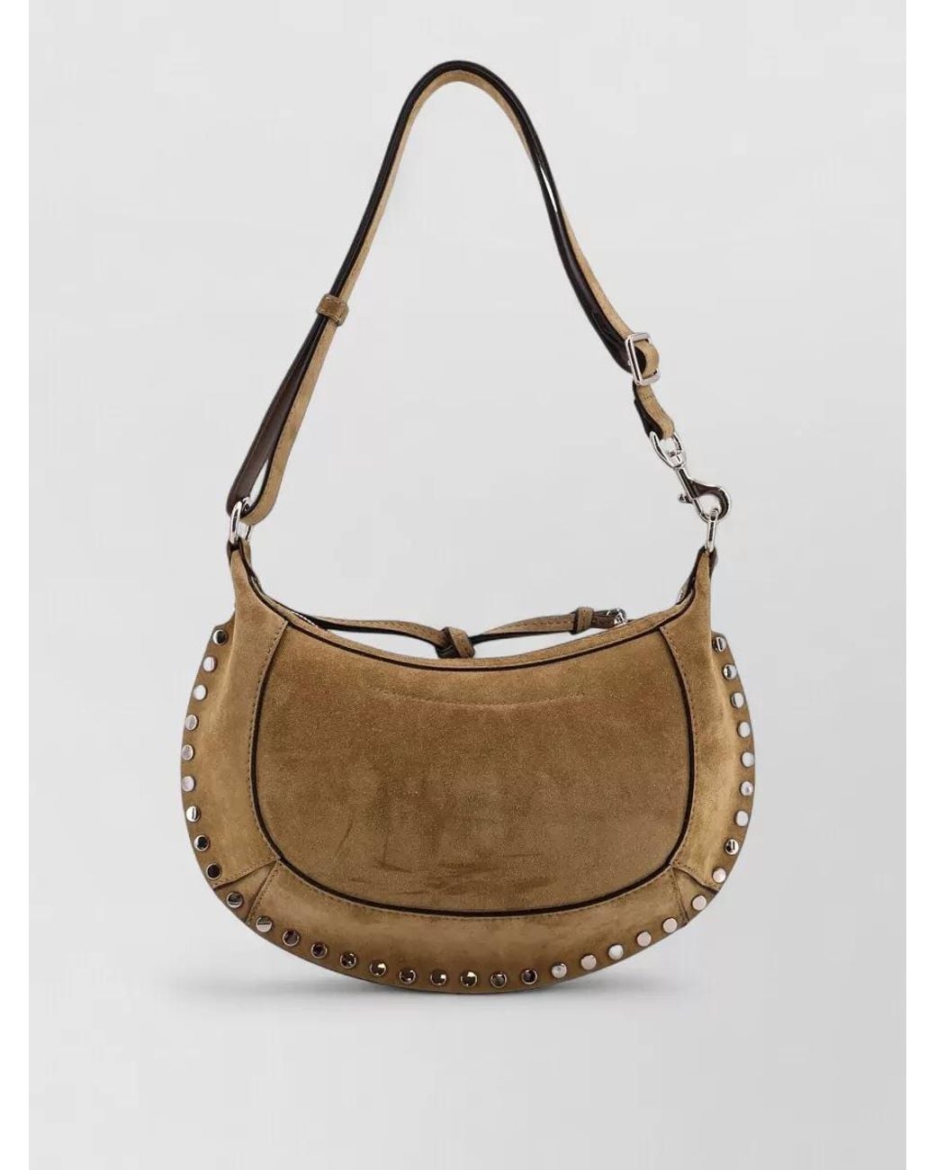 Isabel Marant White Oskan Moon Leather Shoulder Bag