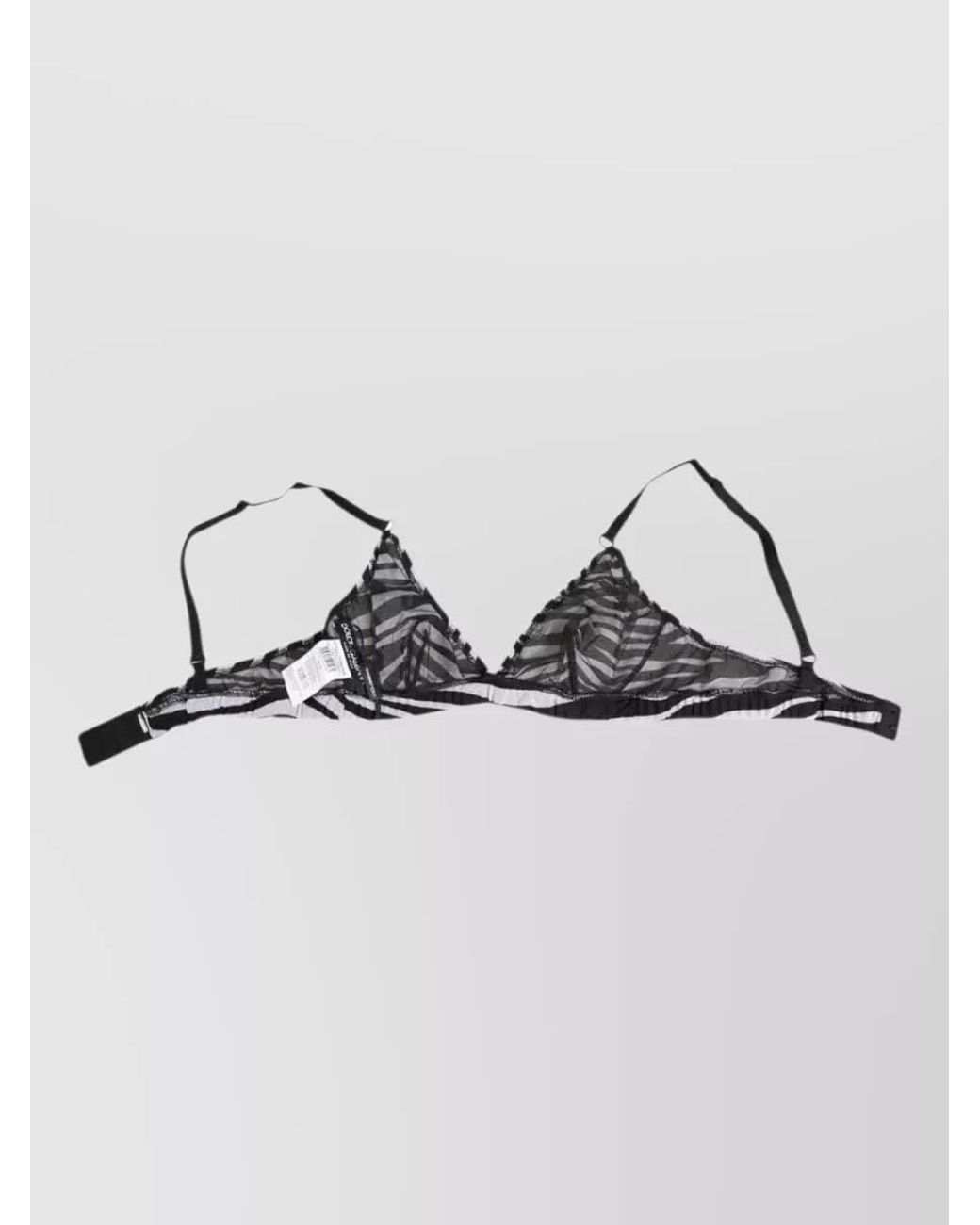 Dolce & Gabbana Metallic Silk Zebra-Print Bralette