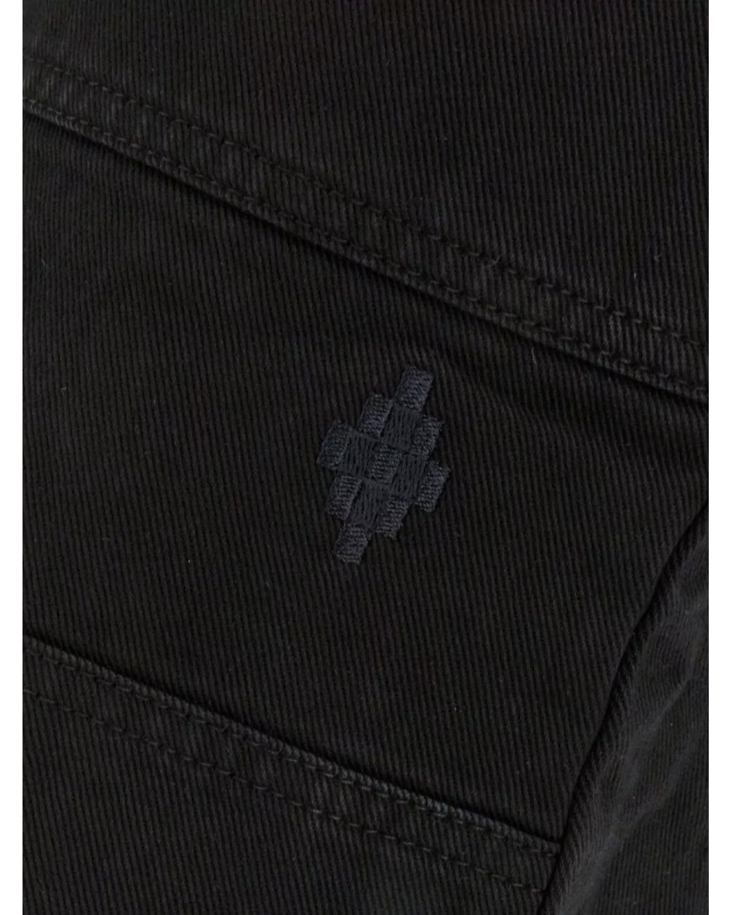Marcelo Burlon Black Denim Straight-Leg Jeans for men