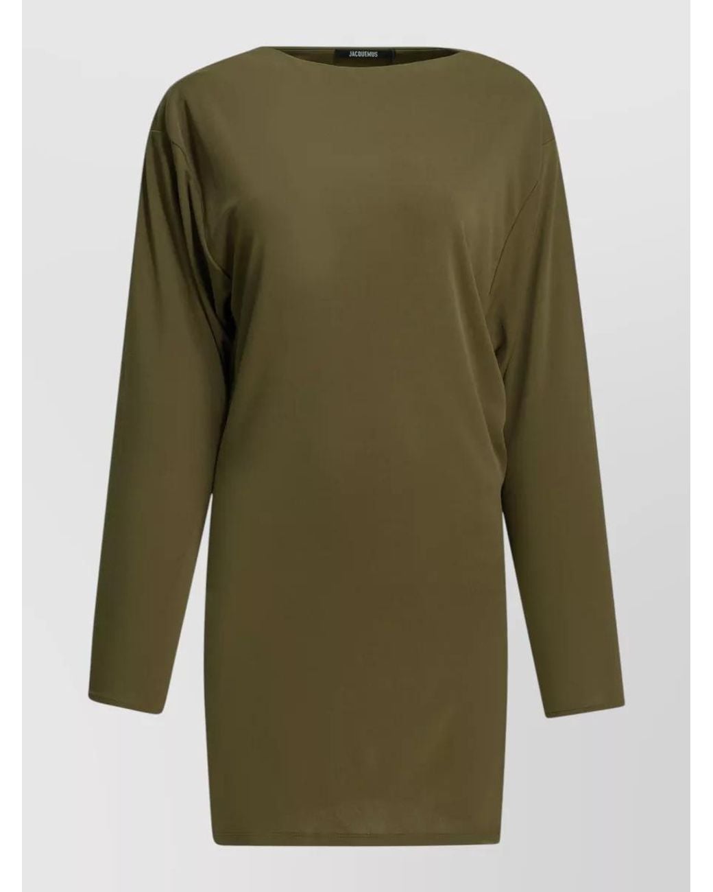 Jacquemus Green Draped V-Neck Strappy Mini Dress