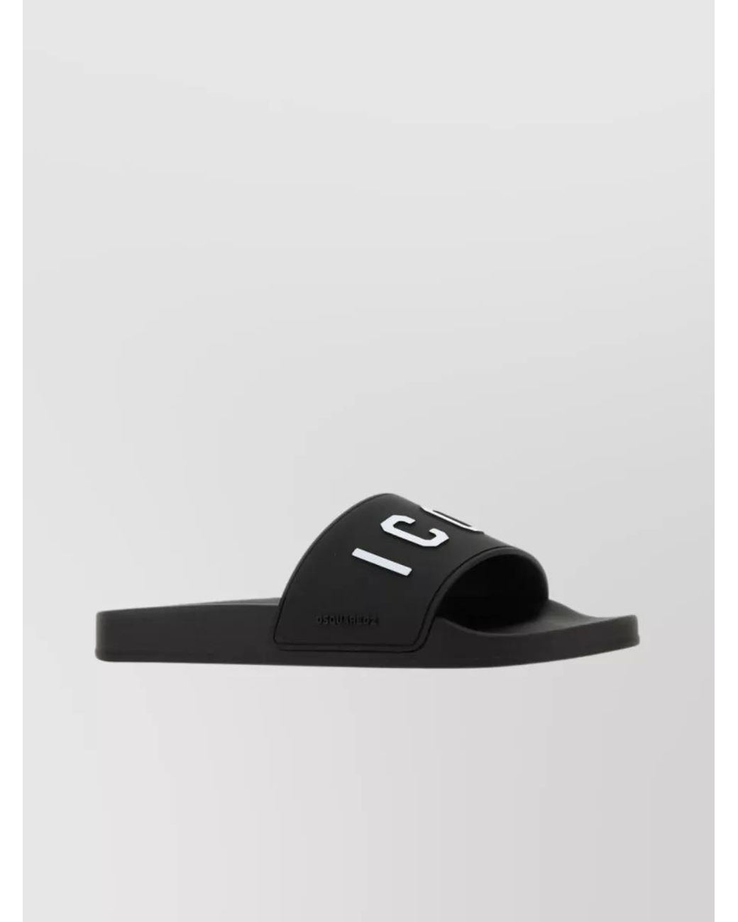 DSquared² Black Logo Pool Slides for men