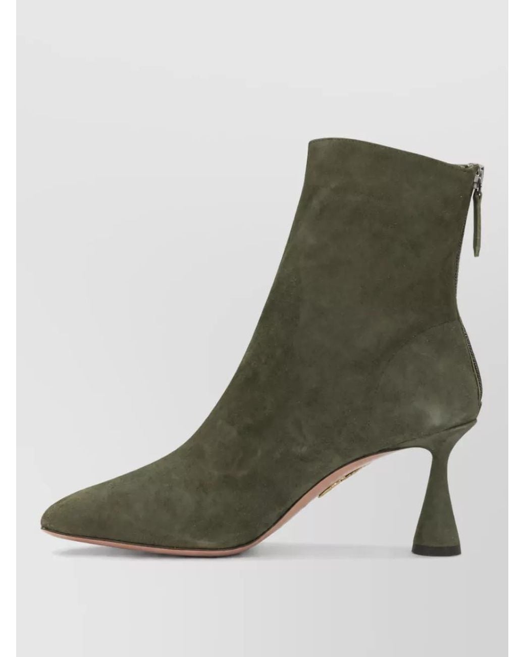 Aquazzura Green Suede Leather Ankle Boots