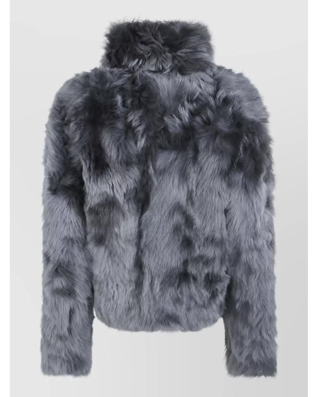 Yves Salomon Gray Leather Jacket