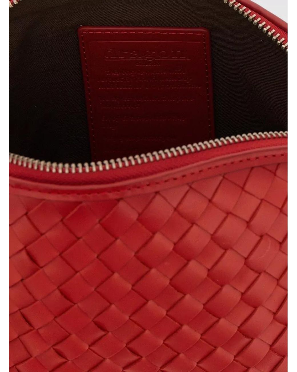 Dragon Diffusion Red Chunky Fellini Pochette Leather Clutch Bag