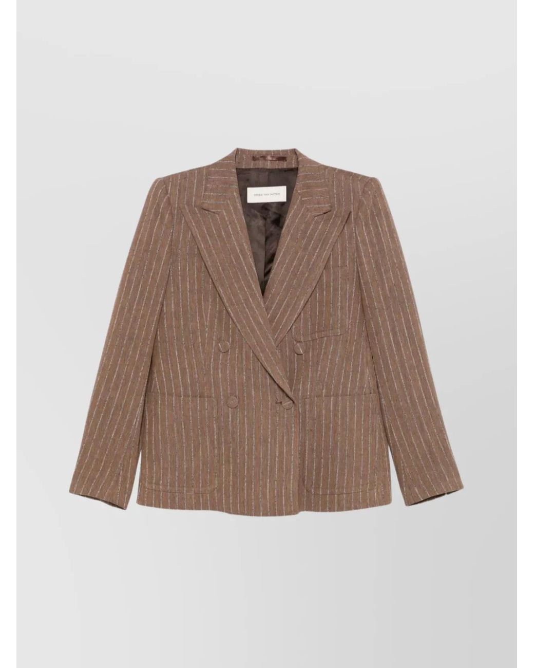 Dries Van Noten Women's Double Breasted Shirt Beige