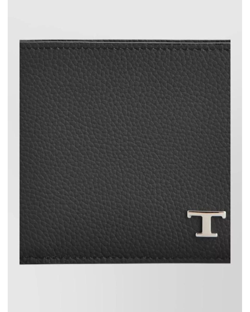 Tod's Black Leather Bifold Wallet for men