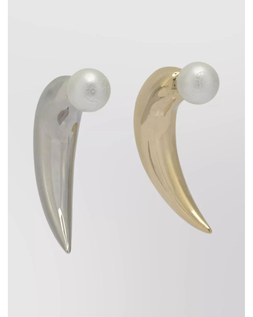 Emilio Pucci White Pearl Drop Earrings