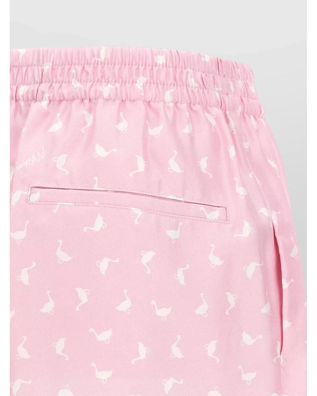 Moschino Pink Pleated Knee-Length Shorts