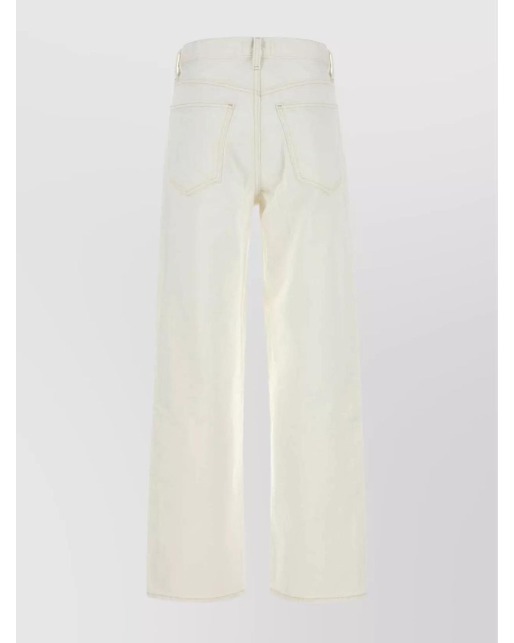 Agolde White Denim Straight-Leg Jeans