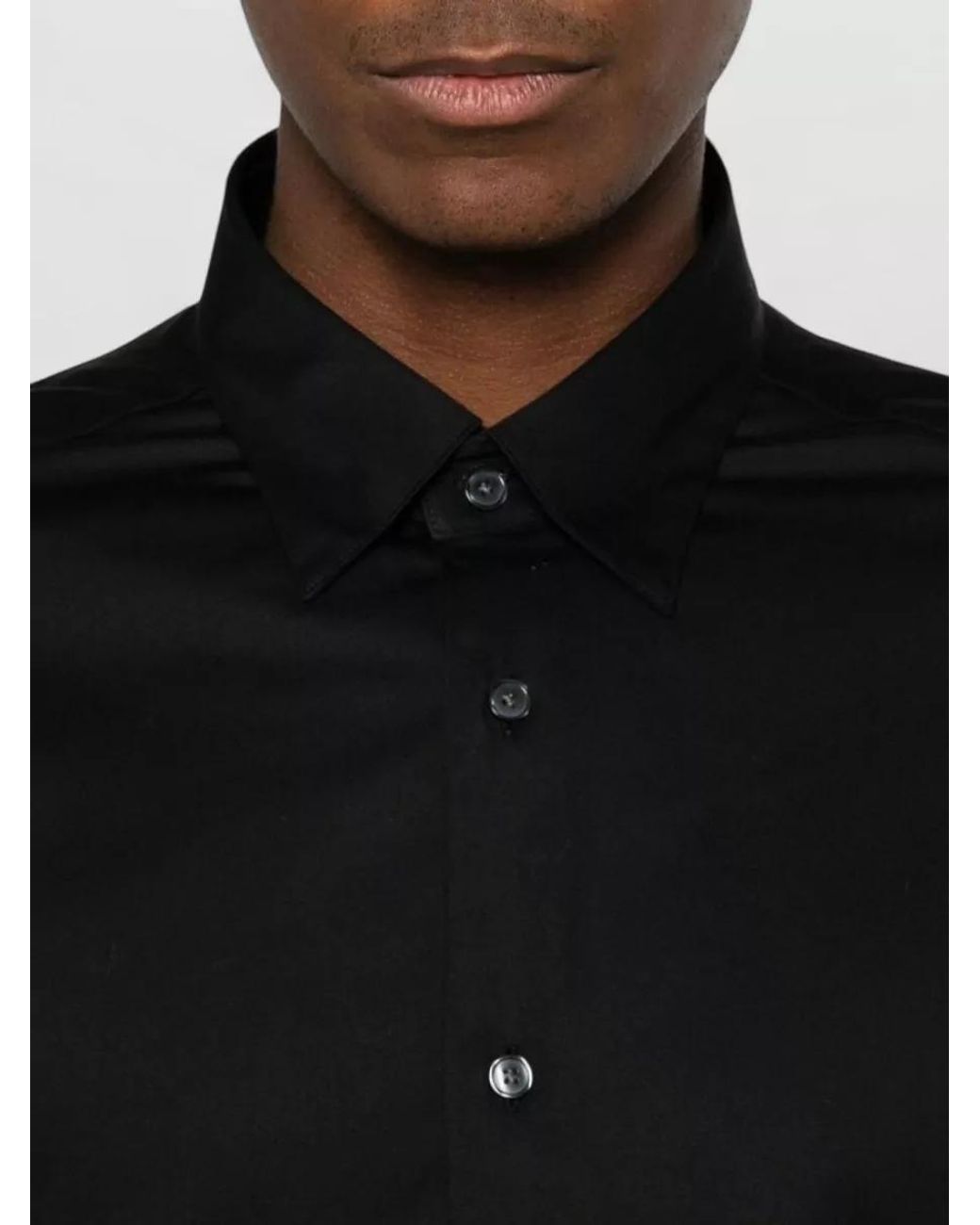 Emporio Armani Black Short-Sleeve Polo Shirt for men