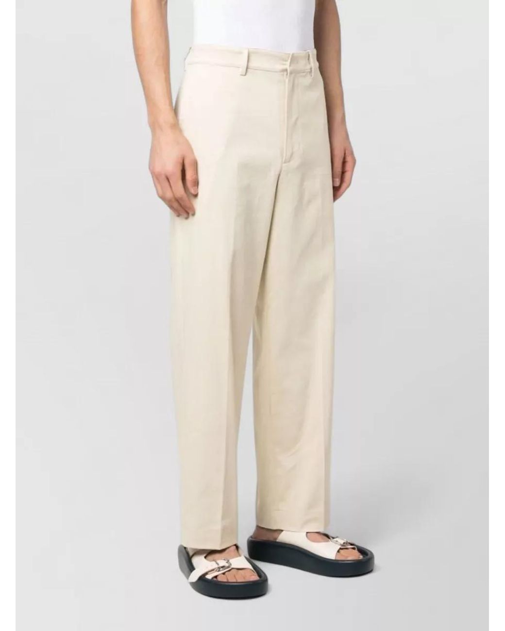 Department 5 Natural Cotton Straight-Leg Trousers for men