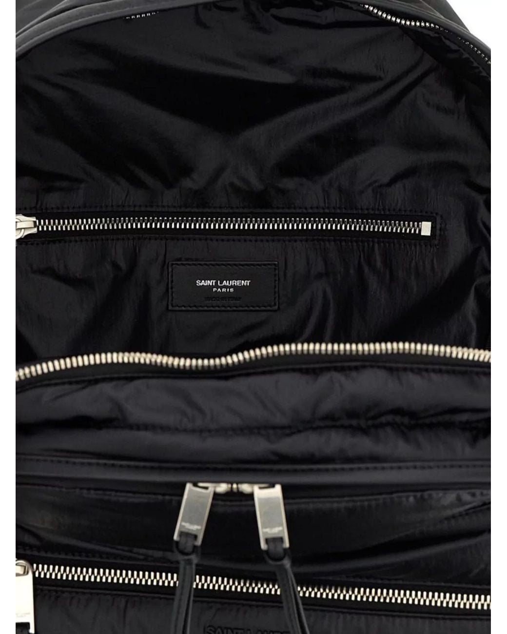 Saint Laurent Black Leather Backpack for men