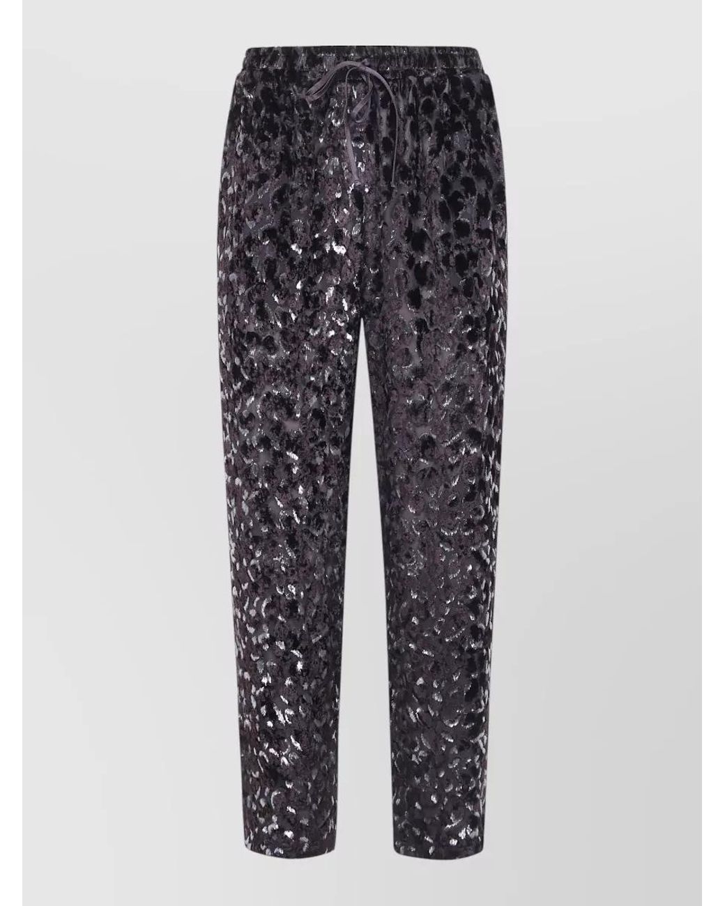 Pierre Louis Mascia Gray Silk Cropped Trousers