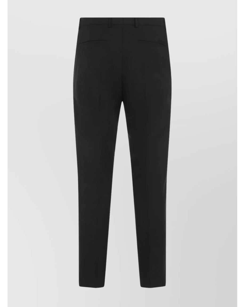 Gucci Black Wool-Blend Twill High-Rise Pleated Tapered Trousers for men