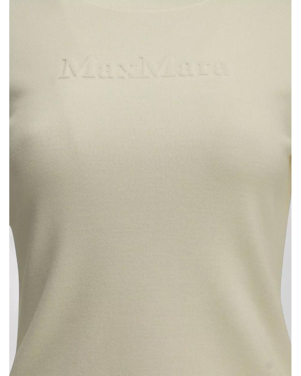 Max Mara Natural Virgin Wool Round-Neck Jumper