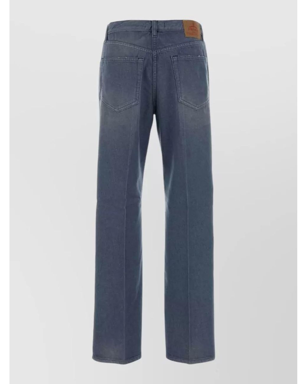 Prada Blue Denim Straight-Leg Trousers