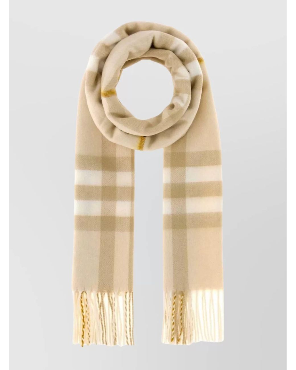 Burberry Natural Embroidered Cashmere Scarf