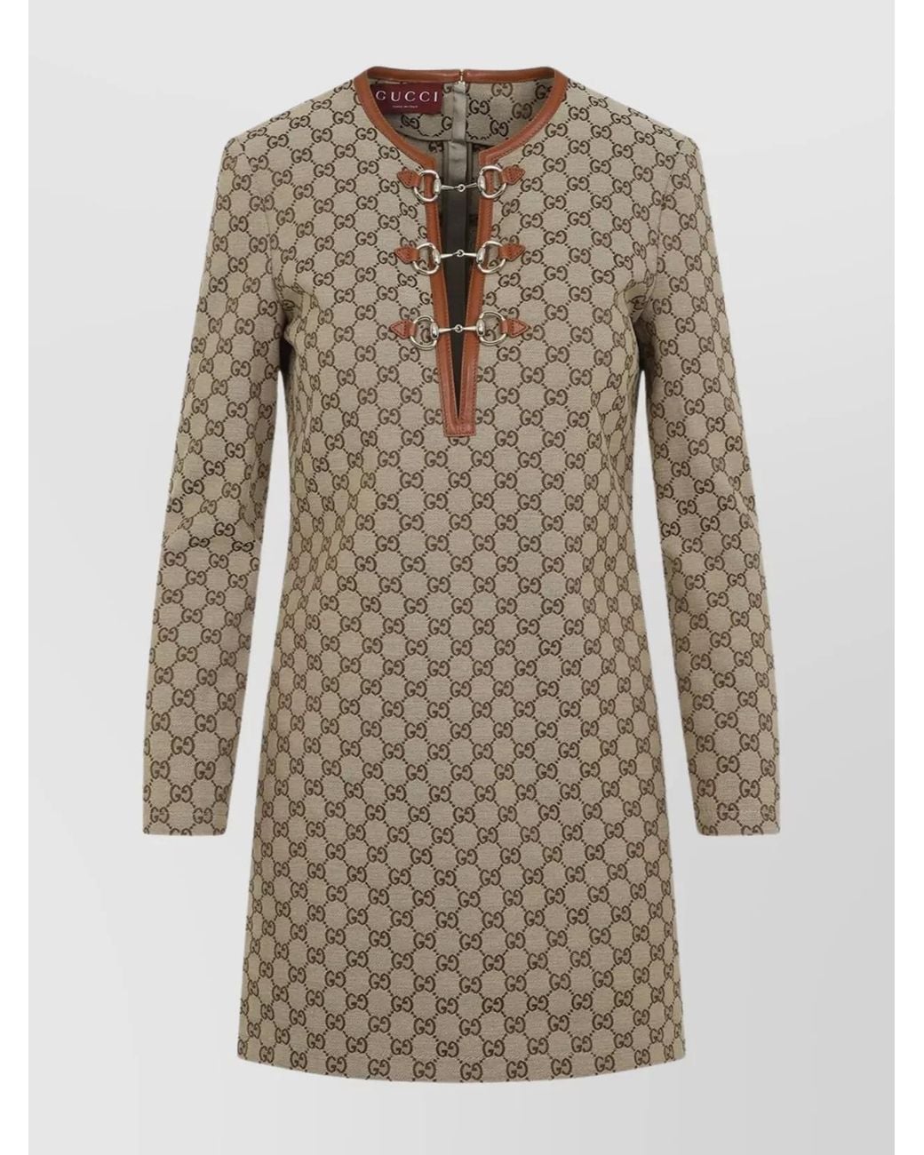 Gucci Multicolor Gg Logo-Print Mini Dress