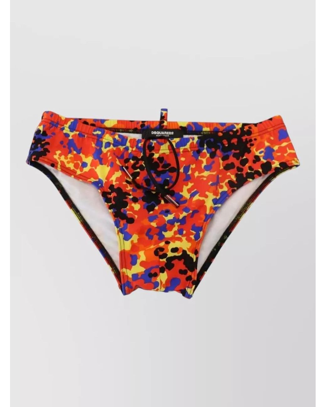 DSquared² Orange Nylon Swim Shorts for men