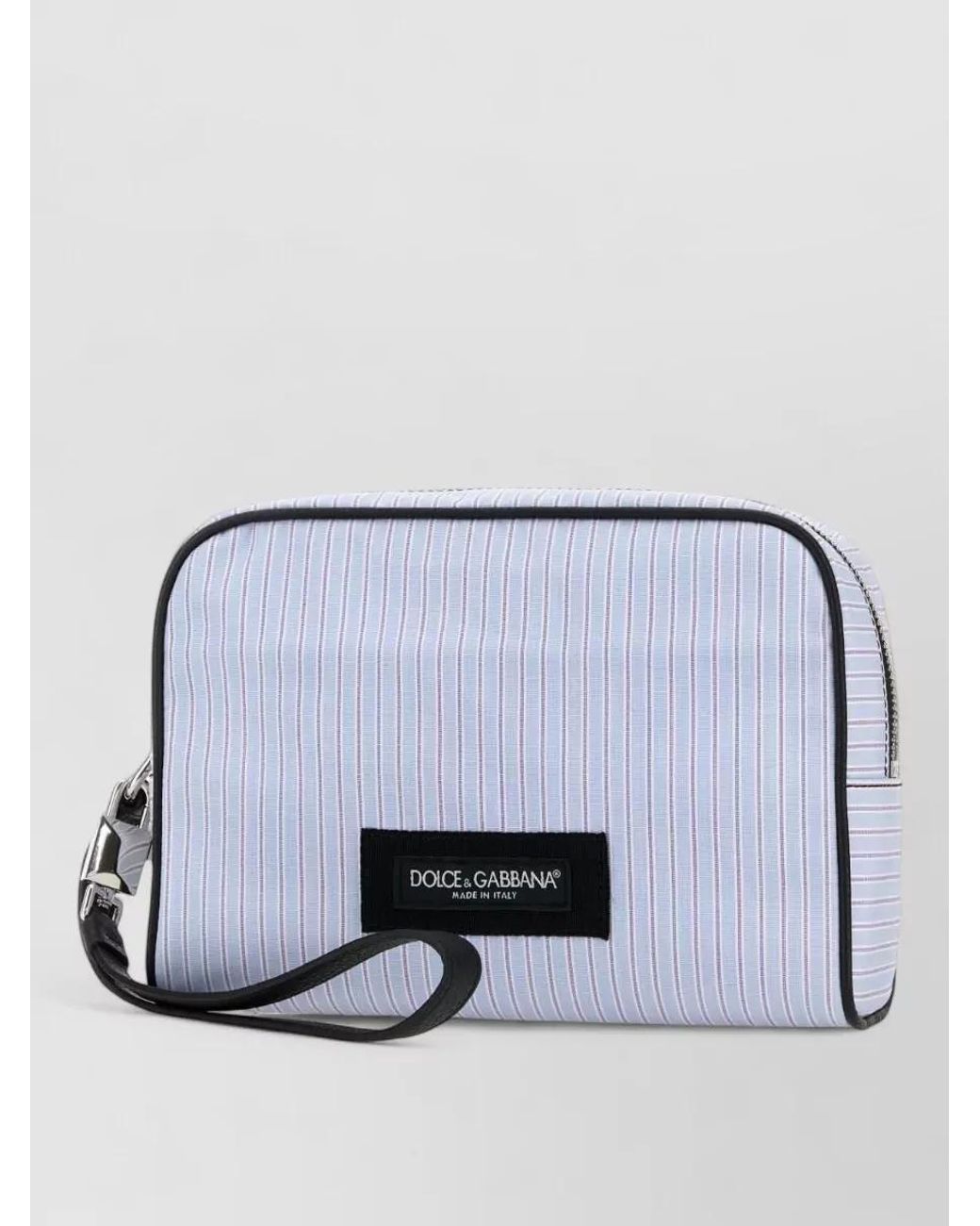 Dolce & Gabbana Metallic Striped Cotton Clutch Bag for men