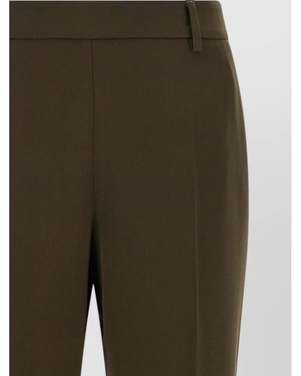 Alberto Biani Green Straight-Leg Crepe Trousers