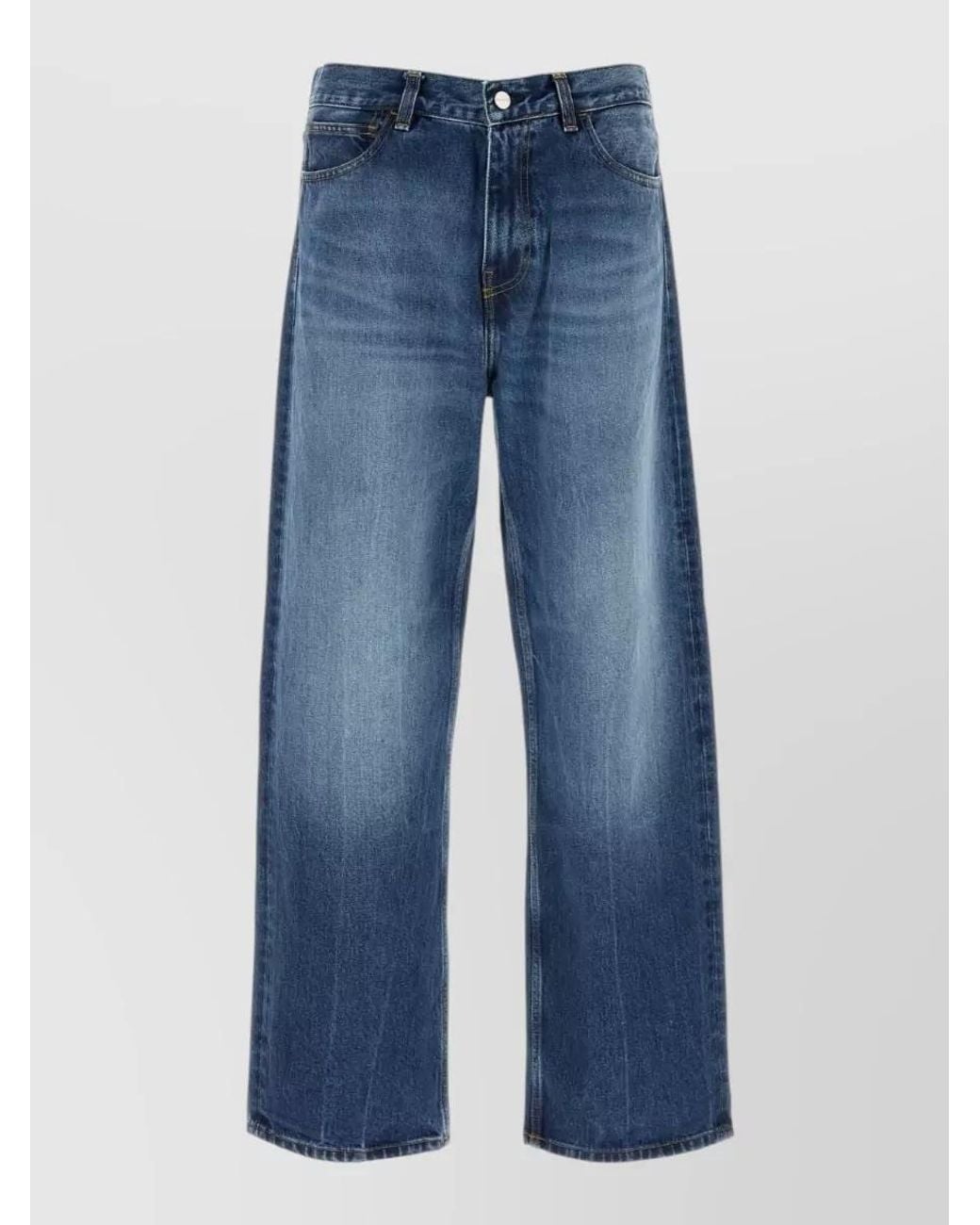 Carhartt Blue Denim Wide-Leg Regular-Waist Jeans for men