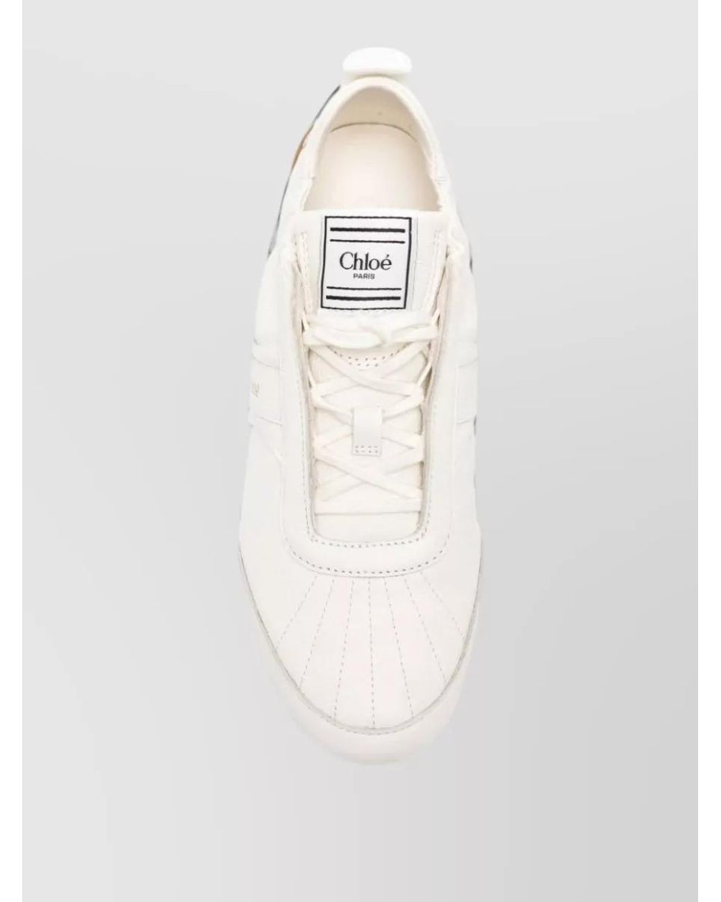 Chloé White Leather Low-Top Sneakers