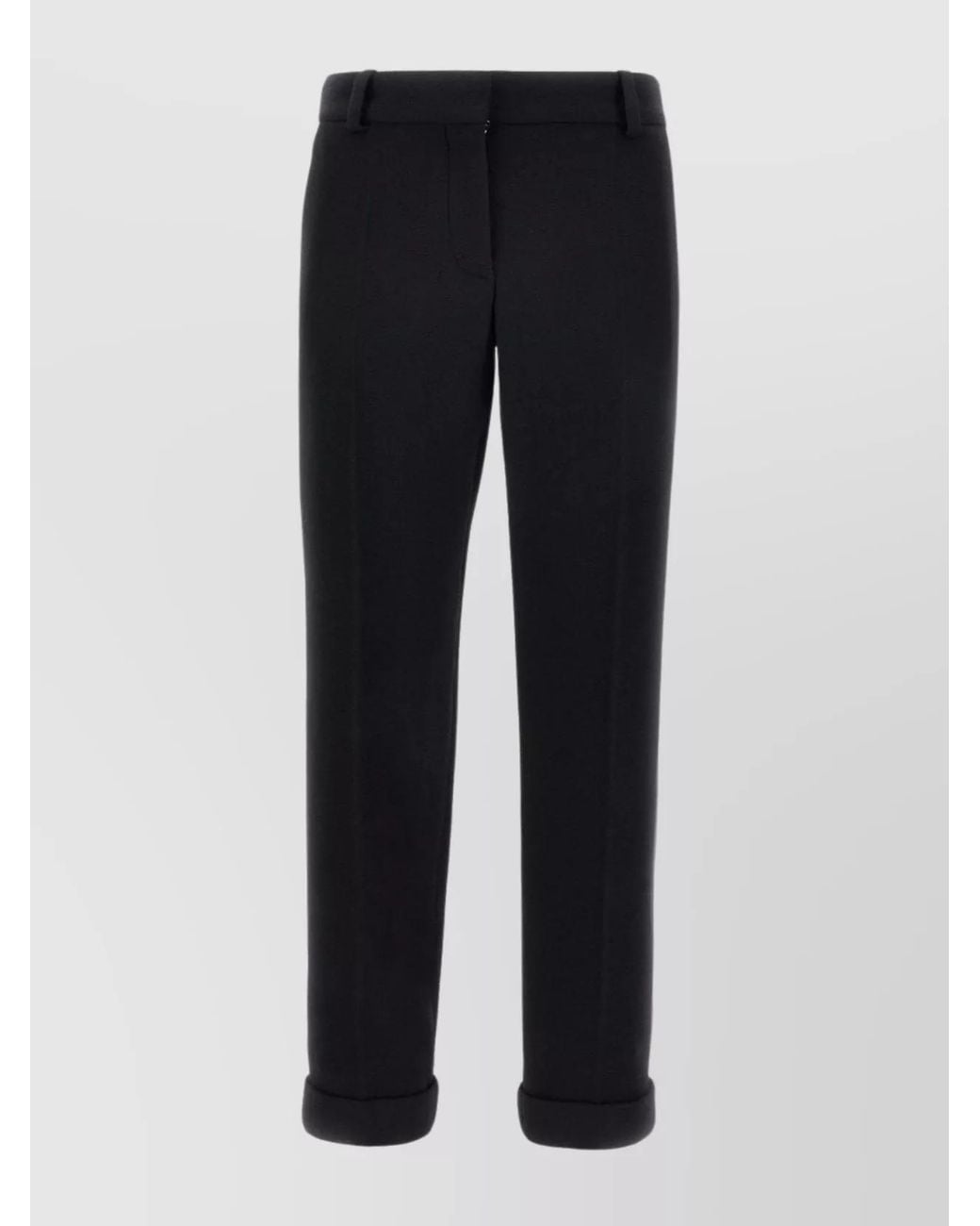 Balmain Blue Virgin Wool Tapered Trousers
