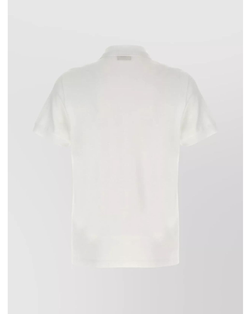 Fendi White Cotton Piqué Regular-Fit Short-Sleeve Polo Shirt for men