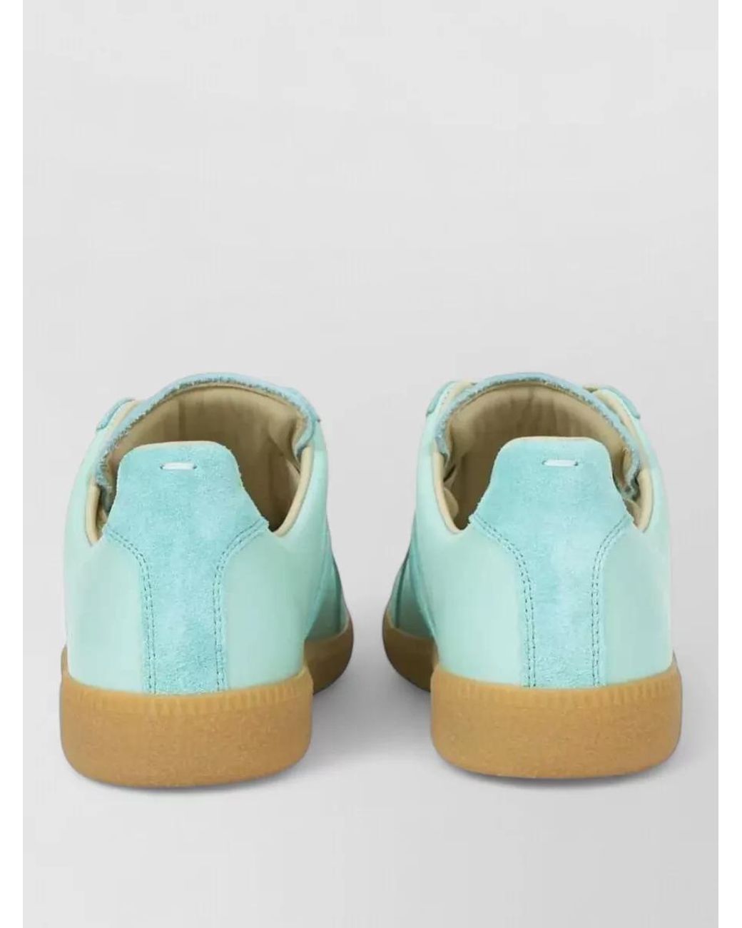 Maison Margiela Blue Leather Replica Lace-Up Sneakers for men