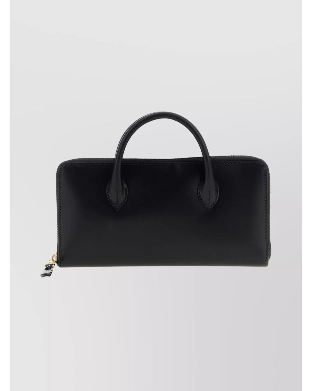 Comme des Garçons Black Leather Top Handle Purse