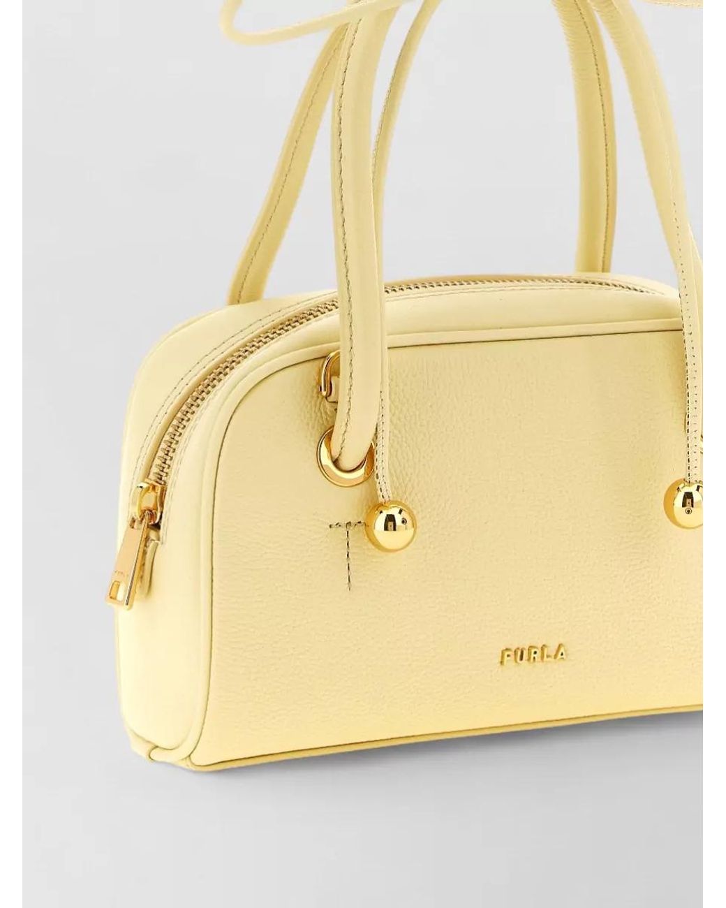 Furla Metallic Small Leather Shoulder Bag