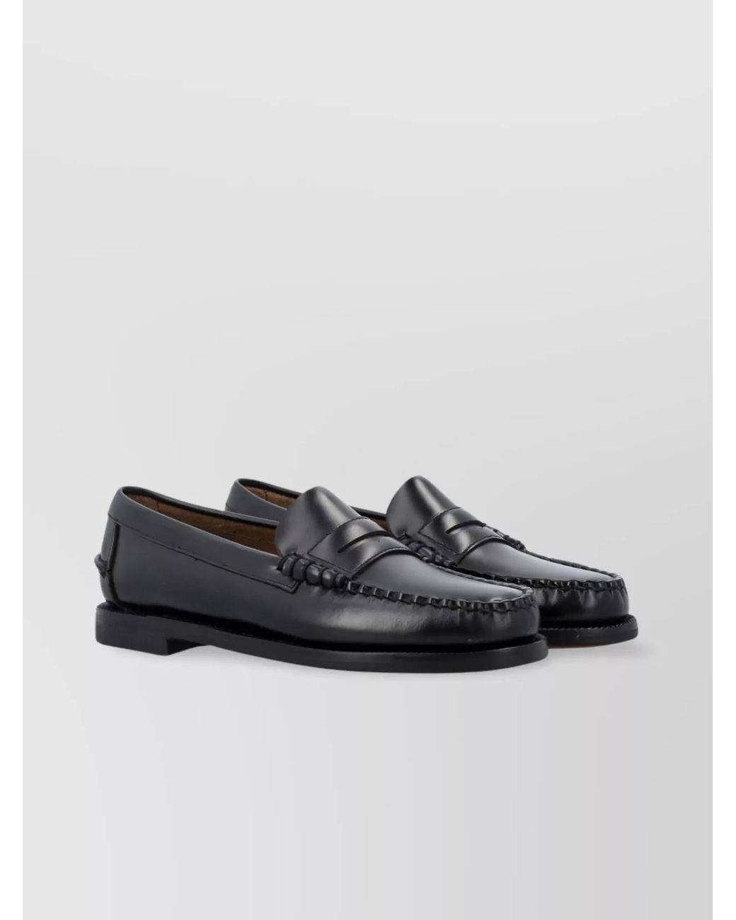 Sebago Black Leather Classic Dan Loafers