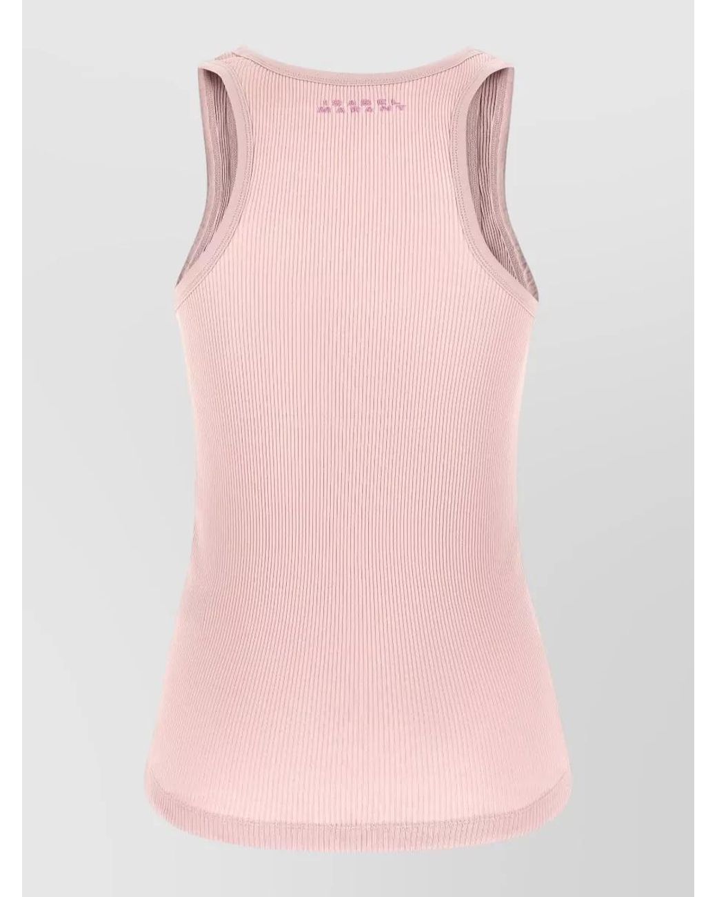 Isabel Marant Pink Ribbed Cotton Tank Top