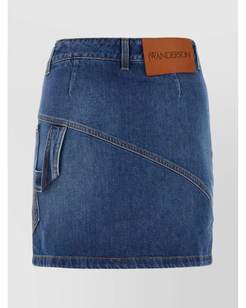 J.W. Anderson Blue Denim Twisted Mini Skirt