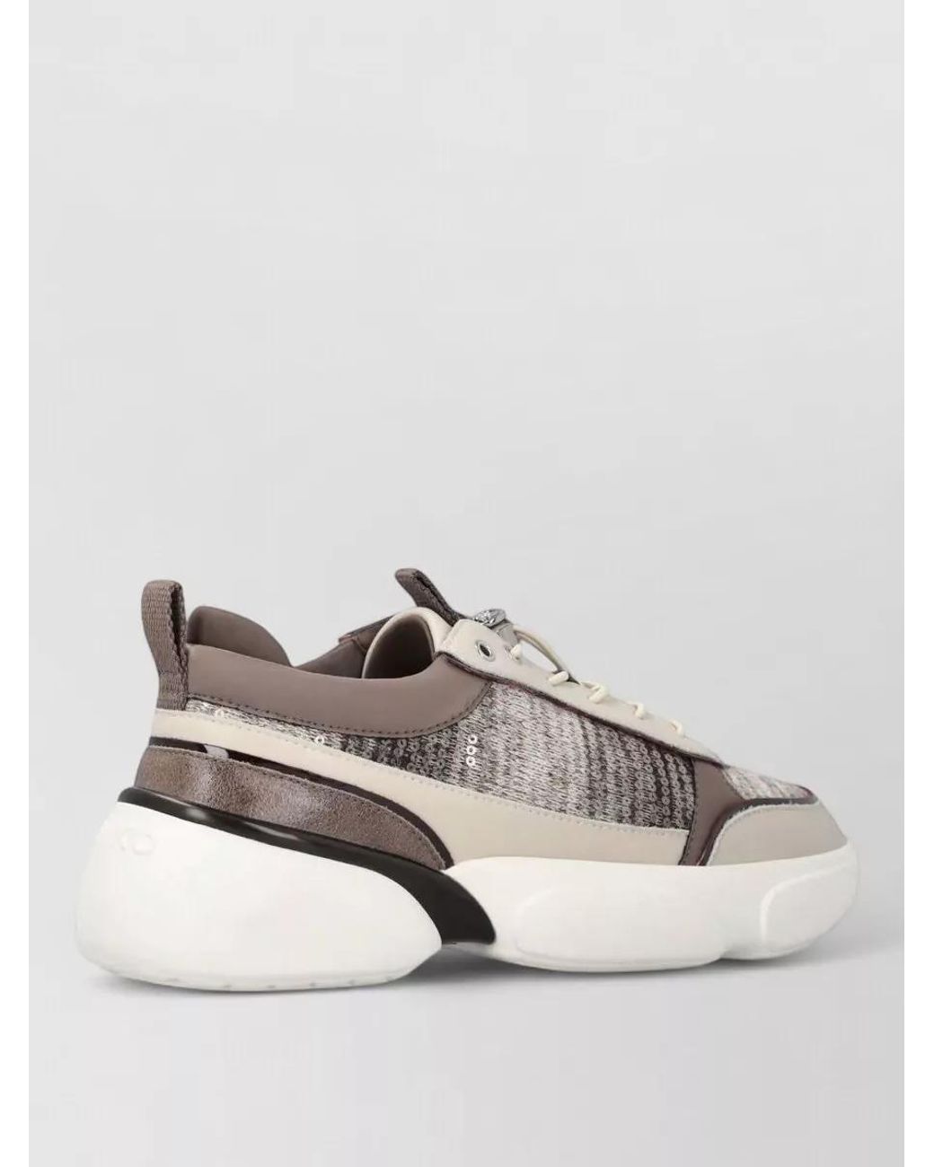 Pinko White Leather Lace-Up Sneakers