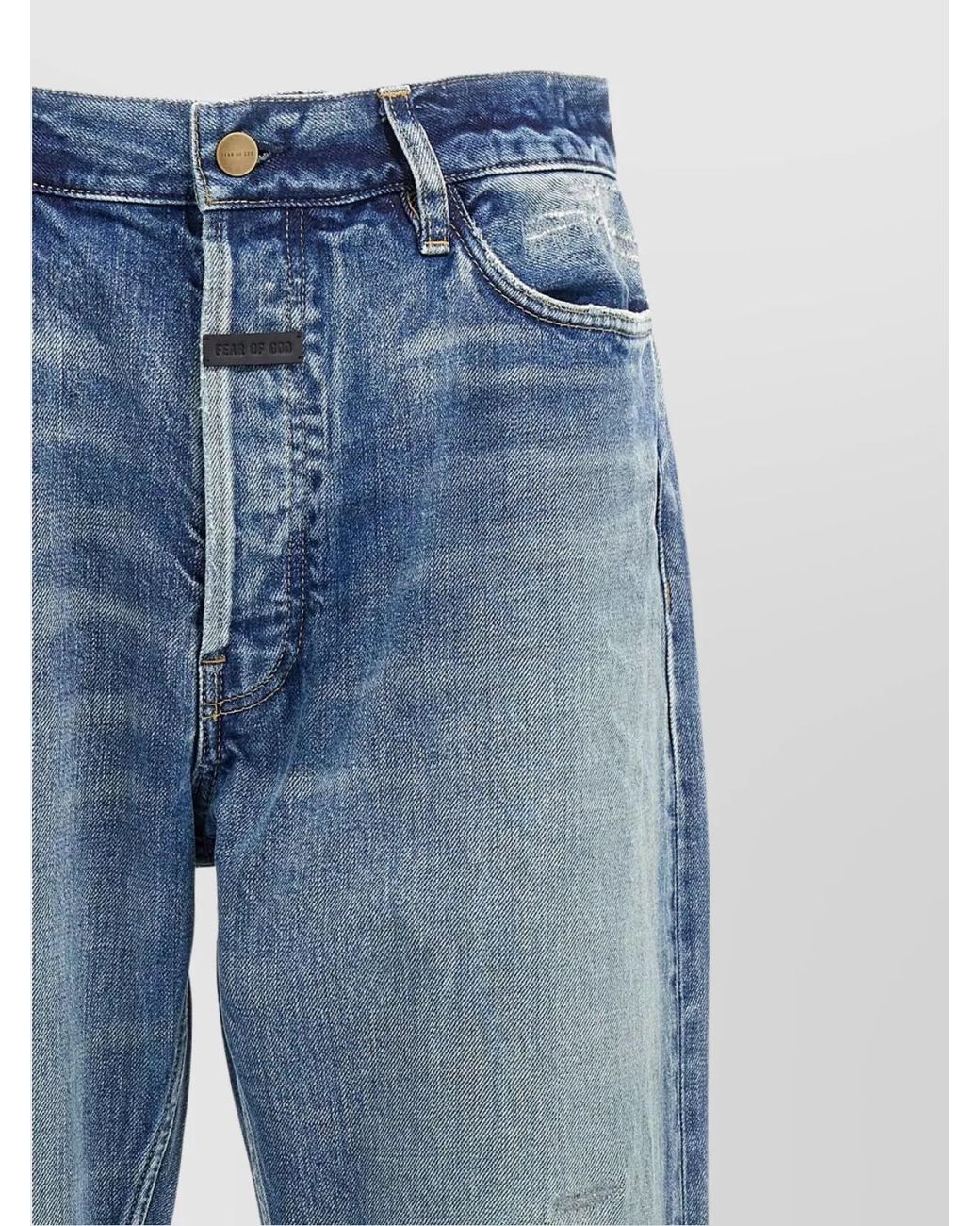 Fear Of God Blue Denim Straight-Leg Jeans for men