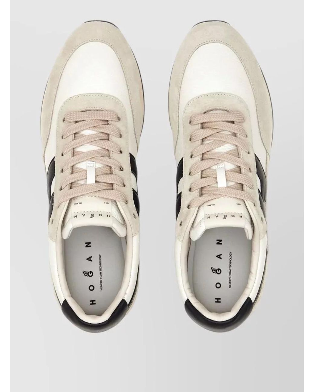 Hogan White Leather Low-Top Sneakers for men