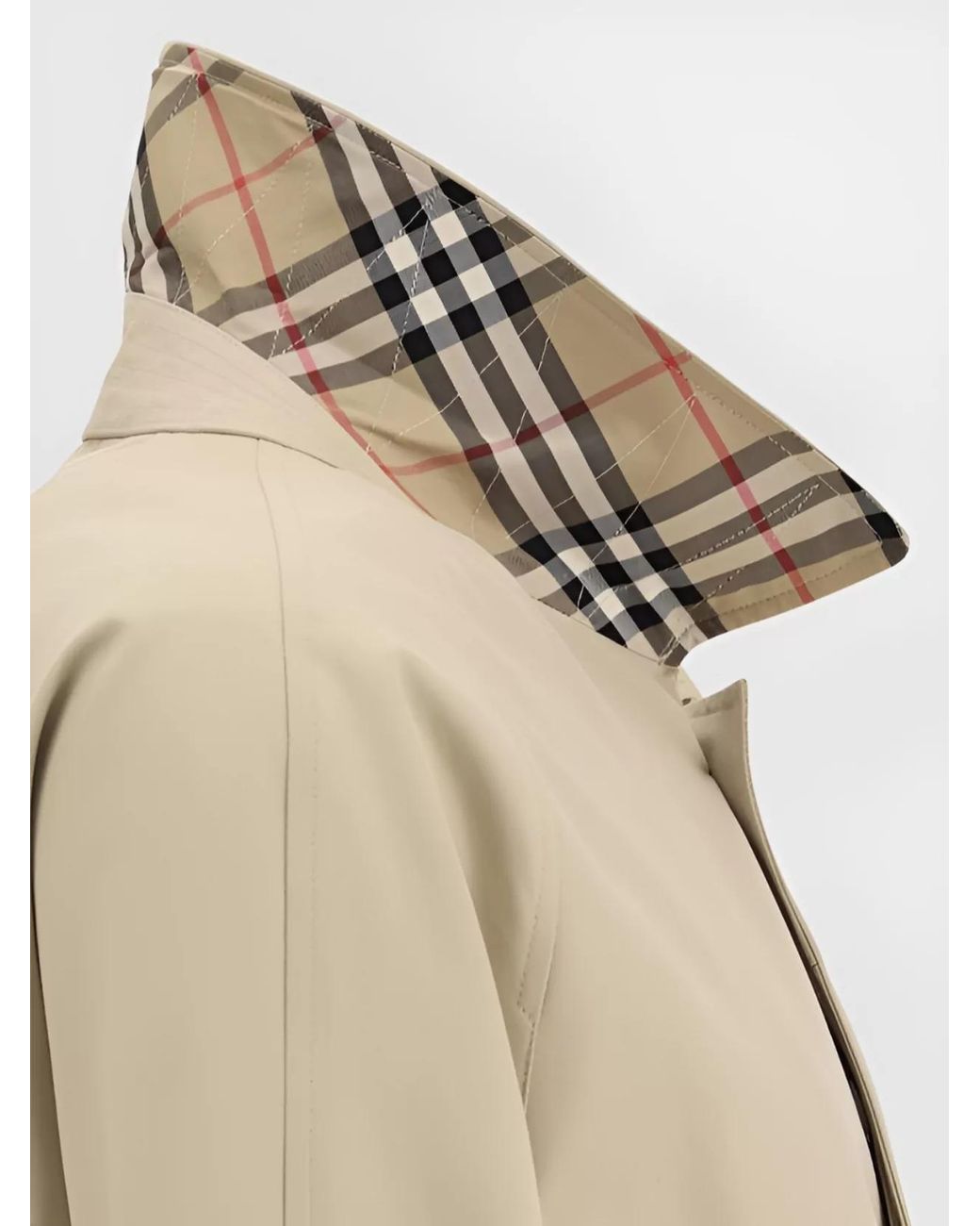 Burberry Natural Cotton Single Breasted Coat for men