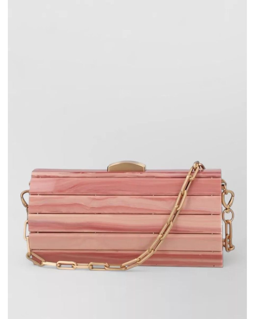 Cult Gaia Pink Acrylic Mini Clutch Bag