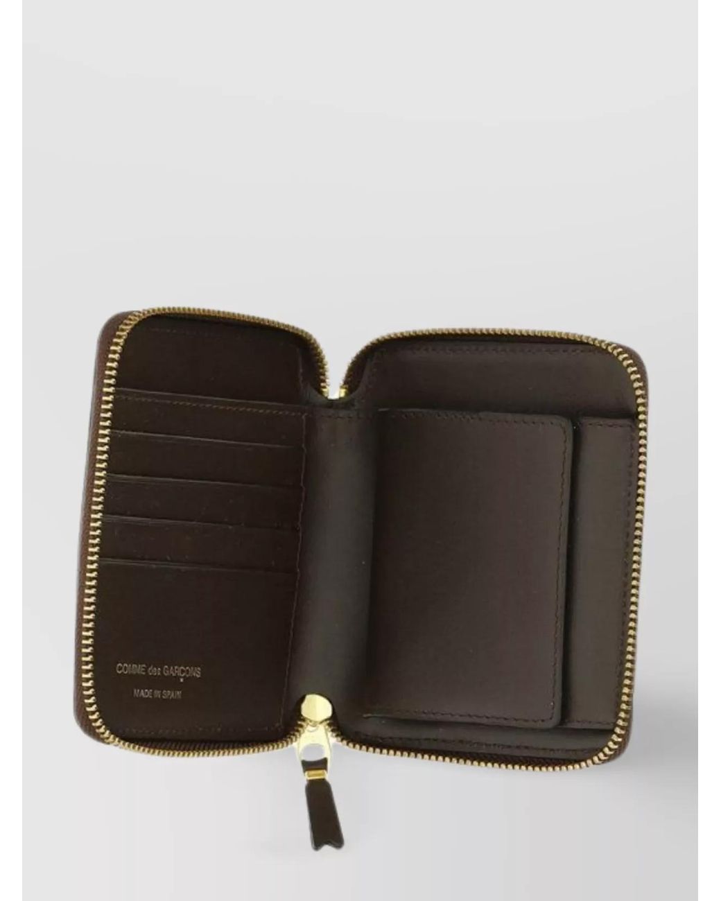 Comme des Garçons Gray Calf Leather Zip-Around Wallet