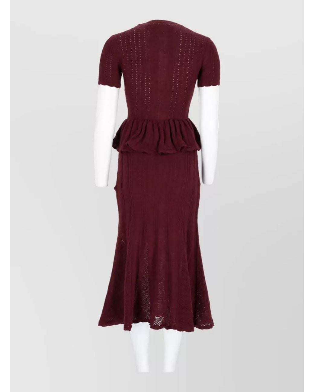 Self-Portrait Red Cotton Knitted Dress