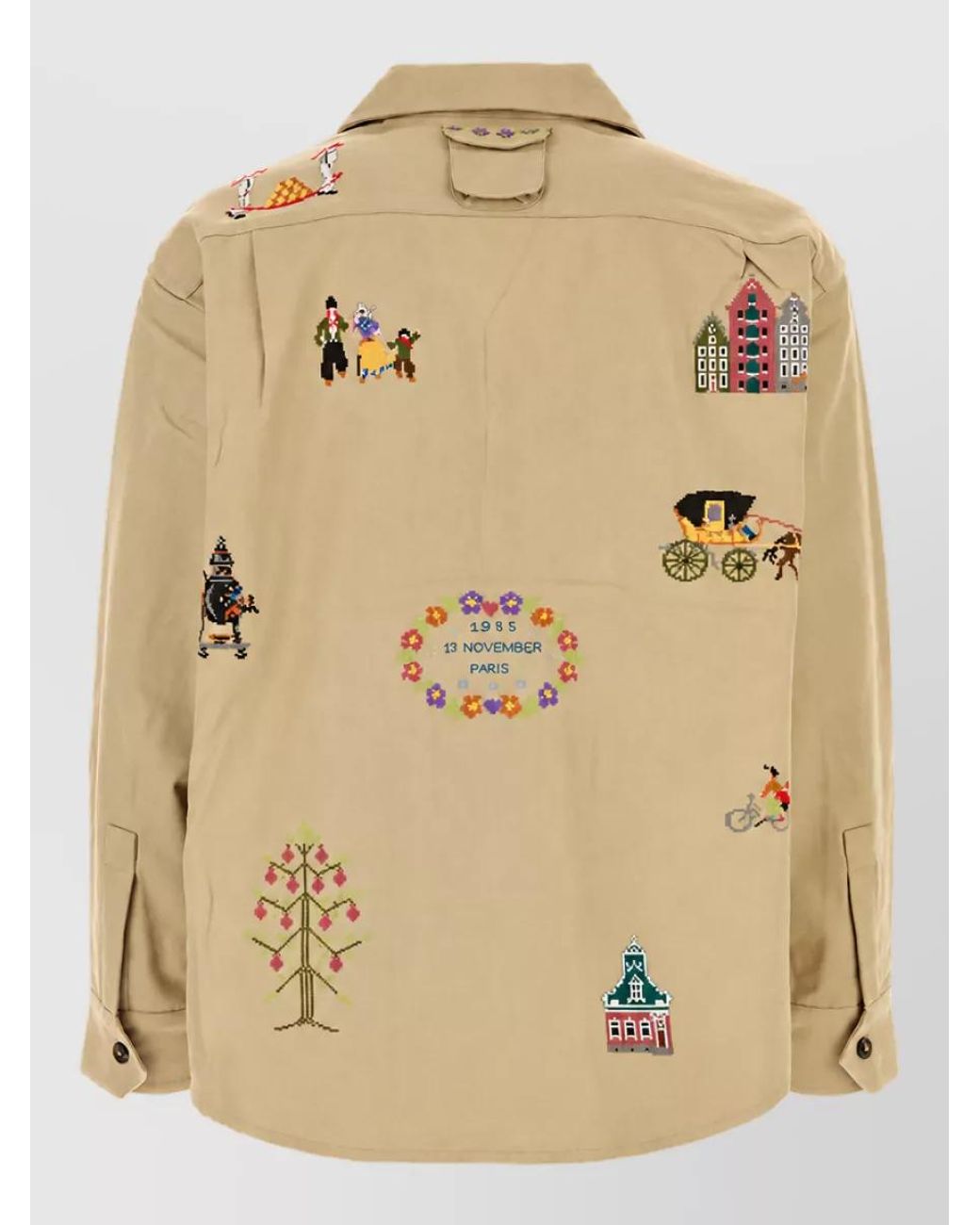BAZISZT Natural Denim Shirt Jacket for men